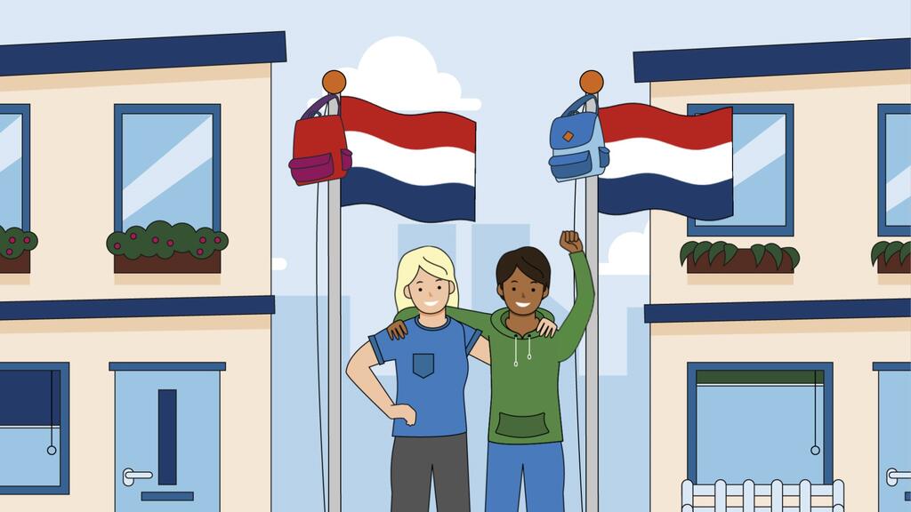 Schermafbeelding van animatievideo start vmbo