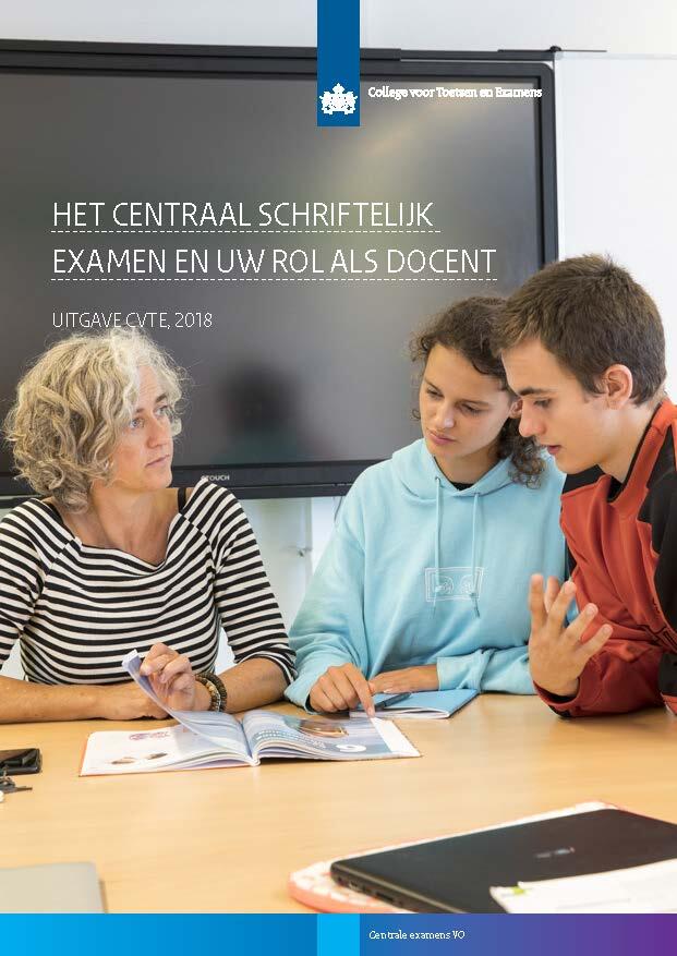 Brochure: het centraal schriftelijk examen en je rol als docent