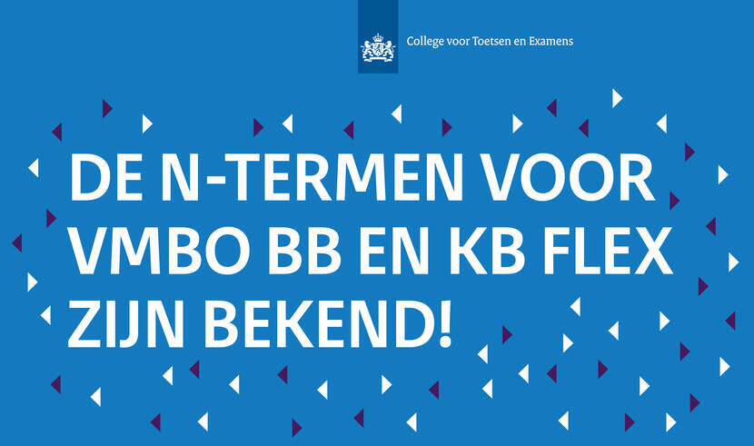 Tekst banner N-termen voor vmbo bb en kb flex zijn bekend!