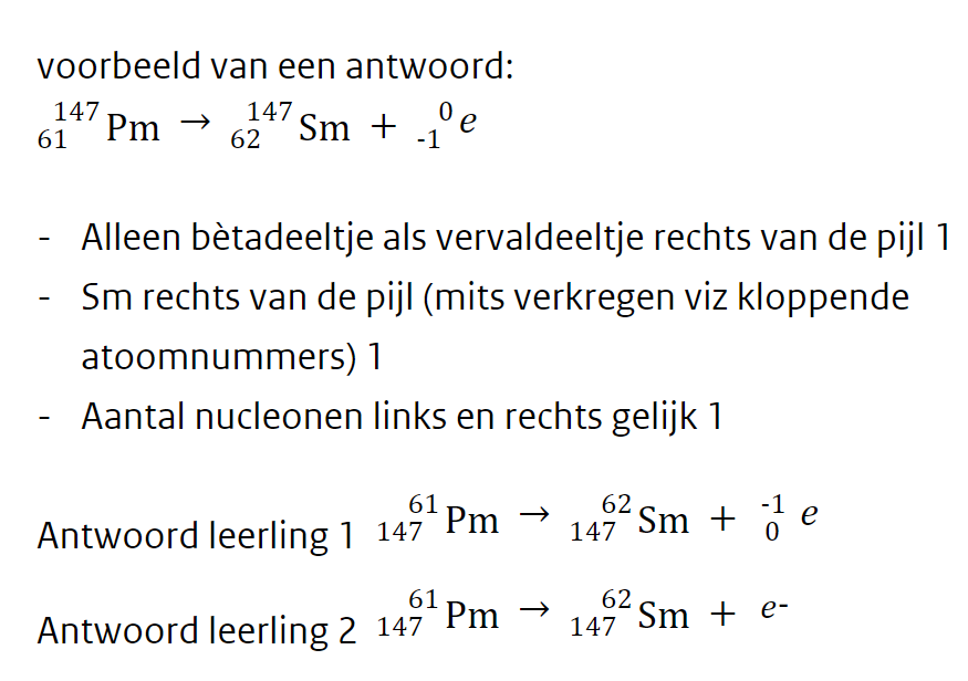 Voorbeeld van een antwoord